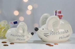 Spardose - Hochzeitsmäuse