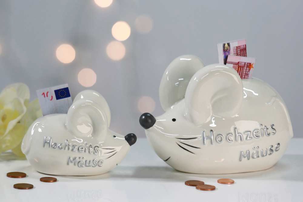 Spardose - Hochzeitsmäuse